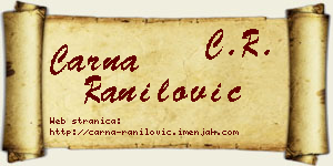 Čarna Ranilović vizit kartica